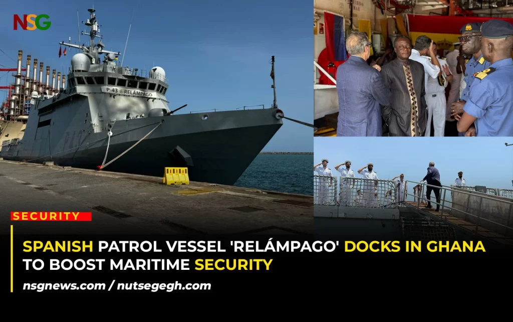 Spanish Patrol Vessel 'Relámpago' Docks in Ghana to Boost Maritime Security